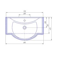 Комплект мебели для ванной ASB-Woodline Салерно 80 Белый с патиной Серебро арт-9696+16696+9691 — фото 12, Комплекты мебели для ванной