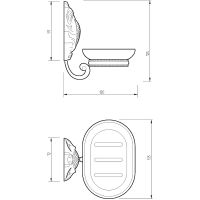 Мыльница Migliore Cleopatra Бронза арт-16623 — фото 2, Мыльницы