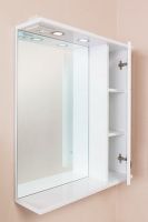 Зеркало со шкафом Onika Балтика 67.02 R с подсветкой Белое арт-206704 — фото 2, Зеркальные шкафы в ванную