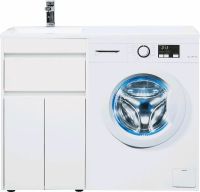 Тумба с раковиной Aquanet Токио 110 L Белая арт-239204 — фото 12, Тумбы с раковиной