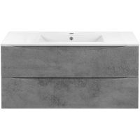 Тумба под раковину Vincea Mia 100 подвесная Beton арт-VMC-2MC100BT — фото 2, Тумбы под раковину