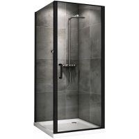 Душевой уголок Abber Sonnenstrand 90x100 профиль Черный стекло прозрачное арт-AG04090B-S100B — фото 1, Прямоугольные душевые уголки