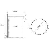 Товар: Ведро для мусора Bemeta Hotel Черное матовое арт-104315010 - фото 2 Ведро для мусора Bemeta Hotel Черное матовое арт-104315010 — фото 2, Мусорные ведра