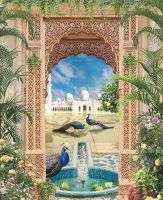 Фреска Ortograf Восток 30359 Фактура бархат FX Флизелин (2,2*2,7) Разноцветный, Архитектура/Птицы арт-30359 (бархат FX) — фото 2, Фрески