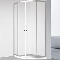 Душевой уголок Veconi Rovigo RV-01 100х100 профиль Хром стекло прозрачное арт-RV01-100-01-C7 — фото 1, Душевые уголки четверть круга