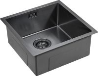 Кухонная мойка Paulmark Aller 44 Uni Вороненая сталь арт-PM904444-GM — фото 2, Кухонные мойки