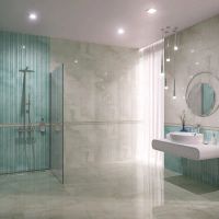 Керамическая плитка Gracia Ceramica Stazia turquoise бирюзовый 02 настенная 30x90 см арт-10101004946 — фото 9, Керамическая плитка