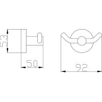 Двойной крючок Rav Slezak Colorado Бронза арт-COA0102SM — фото 2, Крючки для полотенец