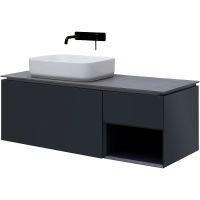 Тумба под раковину Allen Brau Infinity 120 L подвесная Антрацит матовый арт-1.21006.AM — фото 3, Тумбы под раковину