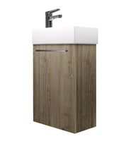 Тумба под раковину Creto Pollino 37 подвесная Truffle арт-15-1418-1419TR — фото 2, Тумбы под раковину