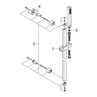 Душевой гарнитур Grohe Euphoria Cube plus Хром арт-27891000 — фото 4, Душевые гарнитуры на штанге