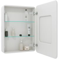 Зеркальный шкаф Reflection Circle 550х800 R с подсветкой Белый матовый арт-RF2106SR — фото 3, Зеркальные шкафы в ванную