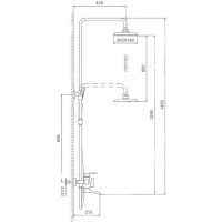 Душевая система Frap H69 Хром арт-F2469 — фото 7, Душевые стойки