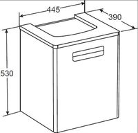 Товар: Тумба под раковину Roca The Gap 45 подвесная Белая глянцевая арт-ZRU9302880 - фото 3 Тумба под раковину Roca The Gap 45 подвесная Белая глянцевая арт-ZRU9302880 — фото 3, Тумбы под раковину