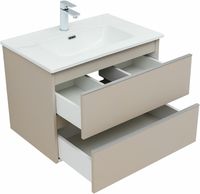 Тумба под раковину Aquanet Вега 70 подвесная Бежевая арт-329584 — фото 3, Тумбы под раковину