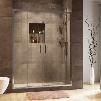 Душевая дверь WasserKRAFT Lippe 170 профиль Хром стекло прозрачное арт-45S09 — фото 10, Раздвижные душевые двери