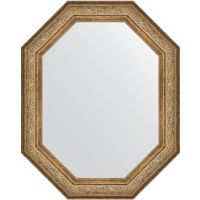 Зеркало Evoform Polygon 100х80 в багетной раме - Виньетка античная бронза 109 мм арт-BY 7252 — фото 1, Зеркала в ванную комнату