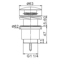 Донный клапан Frap click-clack Бронза арт-F62-4 — фото 3, Донные клапаны