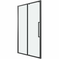 Душевая дверь Grossman Cosmo 100 профиль Черный матовый стекло прозрачное арт-100.K33.02.100.21.00 — фото 2, Раздвижные душевые двери