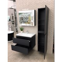 Шкаф пенал Orans BC-4023 35 Матовый графитовый арт-4023mfc061 — фото 2, Пеналы для ванной комнаты