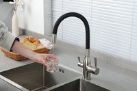 Смеситель для кухни Frap H69 Сатин Черный арт-F4396-5 — фото 7, Смесители для кухни