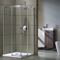 Душевой уголок Grossman 190х100 профиль Хром стекло прозрачное арт-GR-3100 — фото 1, Квадратные душевые уголки