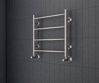 Водяной полотенцесушитель Terminus Аврора П4 500x500 Хром, нижнее подключение, G 1/2" ВР арт-4670078543967 — фото 4, Водяные полотенцесушители