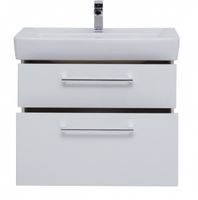 Тумба под раковину Dreja Q Max 80 подвесная Белый глянец арт-77.0007W — фото 3, Тумбы под раковину