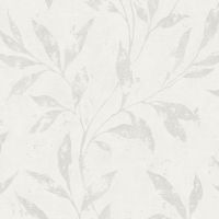 Обои Grandeco Avrora Винил на флизелине (1,06*10,05) Белый, Листья арт-A69601 — фото 1, Обои для стен