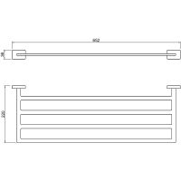 Полка для полотенец Aquatek Либра Черная матовая арт-AQ4322MB — фото 2, Полки для полотенец