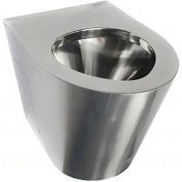 Унитаз Nofer приставной Нержавеющая сталь матовая без сиденья арт-13012.S — фото 1, Приставные унитазы