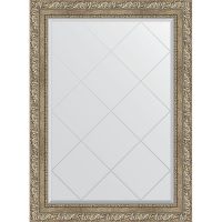 Зеркало Evoform Exclusive-G 102х75 с гравировкой в багетной раме - Виньетка античное серебро 85 мм арт-BY 4186 — фото 1, Зеркала в ванную комнату