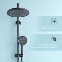 Душевая система Splenka Черная матовая арт-S223.24.06 — фото 8, Душевые стойки