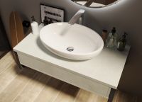 Тумба под раковину 1MarKa Grunge Loft 70П подвесная Бетон светлый арт-Ц0000015938 — фото 4, Тумбы под раковину