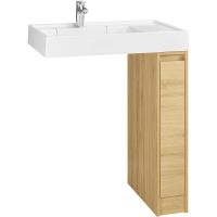 Тумба под раковину Aquaton Лондри 80 Дуб Сантана без фасада арт-1A267101LH0C0 — фото 1, Тумбы под раковину