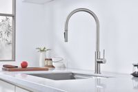 Смеситель для кухни Paulmark Senso Брашированная сталь арт-Se215180-BS — фото 2, Смесители для кухни