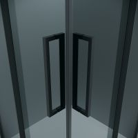 Душевой уголок Grossman Cosmo 90х90 профиль Черный матовый стекло тонированное арт-300.K33.02.9090.21.10 — фото 6, Квадратные душевые уголки