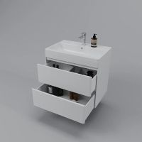 Тумба под раковину Style Line Атлантика 70 Люкс Plus подвесная Белая матовая антискрейтч арт-СС-00002339 — фото 3, Тумбы под раковину