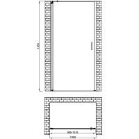Душевая дверь Berges Legos LS-1 100 профиль Хром стекло прозрачное арт-062022 — фото 3, Распашные душевые двери