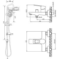 Душевая система Agger Brave Хром арт-A2393500 — фото 10, Душевые стойки