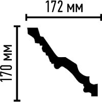 Карниз Decomaster 2400x170x172 мм арт-95141 — фото 2, Карнизы