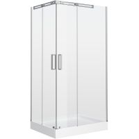 Душевой уголок Grossman Galaxy 120x80 R профиль Хром стекло прозрачное арт-GR-3120R — фото 2, Прямоугольные душевые уголки