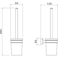 Ершик для унитаза Aquatek Классик Хром арт-AQ4510CR — фото 2, Ершики для унитаза
