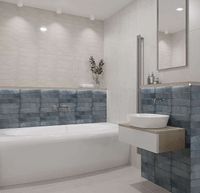 Керамическая плитка Azori Bricks Azul настенная 31,5х63 см арт-00-00109540 — фото 2, Керамическая плитка