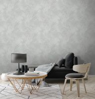 Обои Accento Reeds Винил на флизелине (1,06*10,05) Серый/Сиреневый, Листья арт-285037 — фото 6, Обои для стен