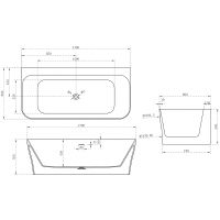 Товар: Ванна из искусственного камня Abber Stein 170x80 без гидромассажа арт-AS9616 - фото 5 Ванна из искусственного камня Abber Stein 170x80 без гидромассажа арт-AS9616 — фото 5, Ванны из искусственного камня