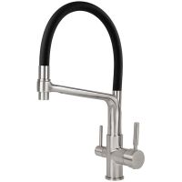 Смеситель для кухни Viko Серебро Черный арт-V-5605 — фото 1, Смесители для кухни