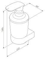 Дозатор жидкого мыла AM.PM Sensation хром/матовое стекло арт-A3036900 — фото 8, Дозаторы