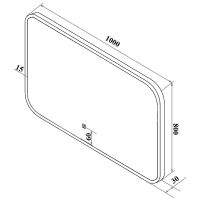 Зеркало Runo Руан 100 с подсветкой с сенсорным выключателем арт-00-00001290 — фото 4, Зеркала в ванную комнату