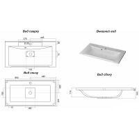 Тумба с раковиной Brevita Balaton 90 подвесная Белая матовая Бежевая матовая арт-УТ000023725 — фото 9, Тумбы с раковиной